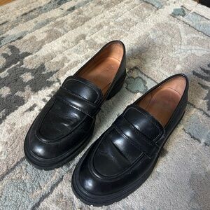 Madewell Black Leather Loafers